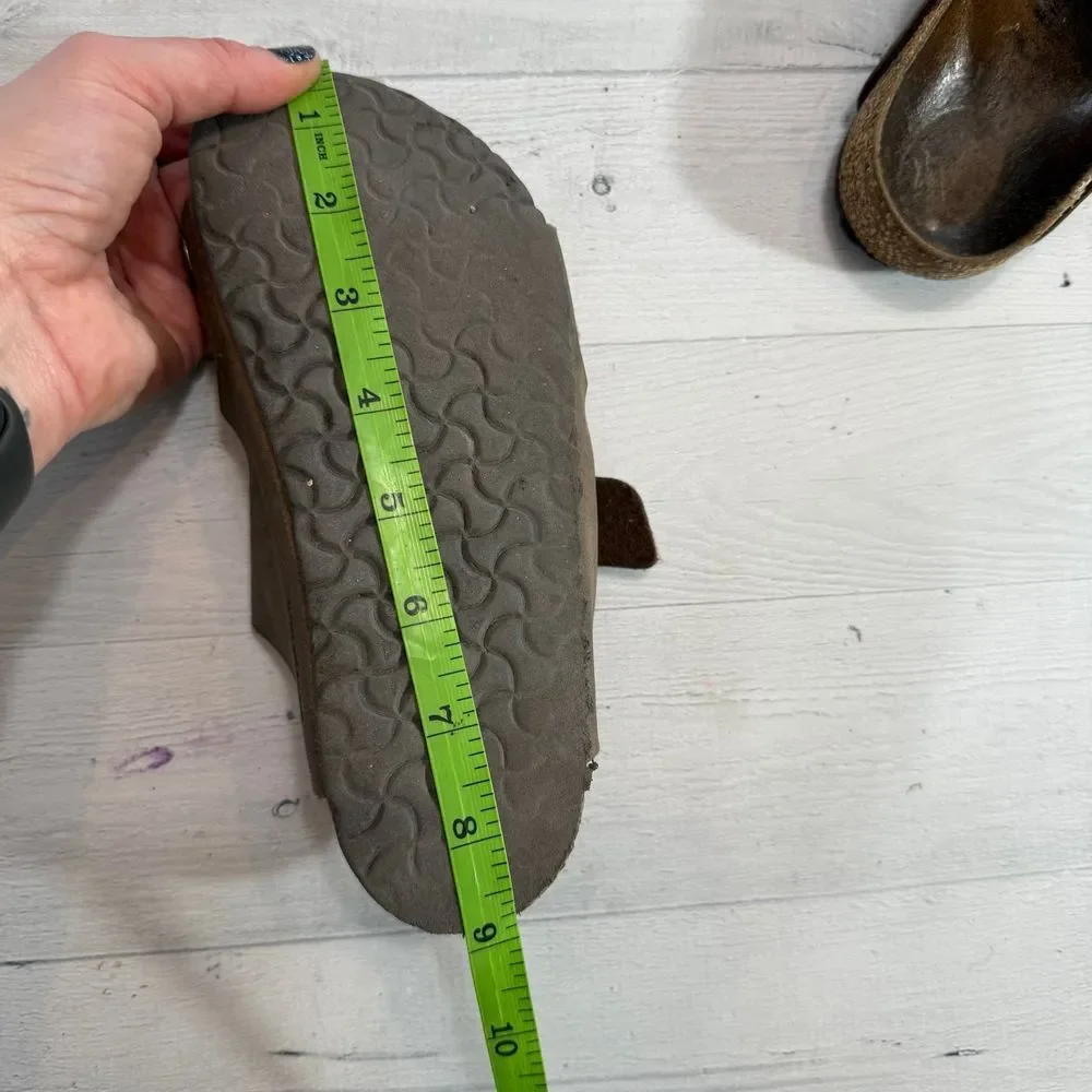 Birkenstock Arizona kids brown leather sandals‎